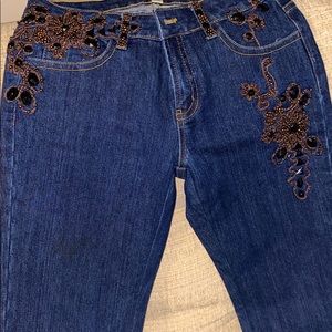 Sturdy, Well-Made Beaded Jeans | Size 6